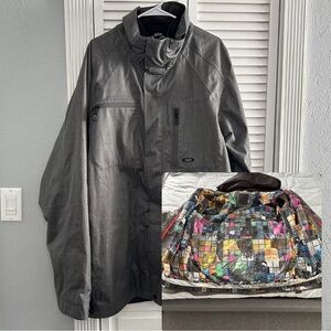 Oakley Software Jacket Mens Sz XXL Gray Gorpcore Techwear Ski Y2K Style